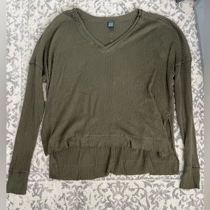 Olive Green Long Sleeve Top Size Small